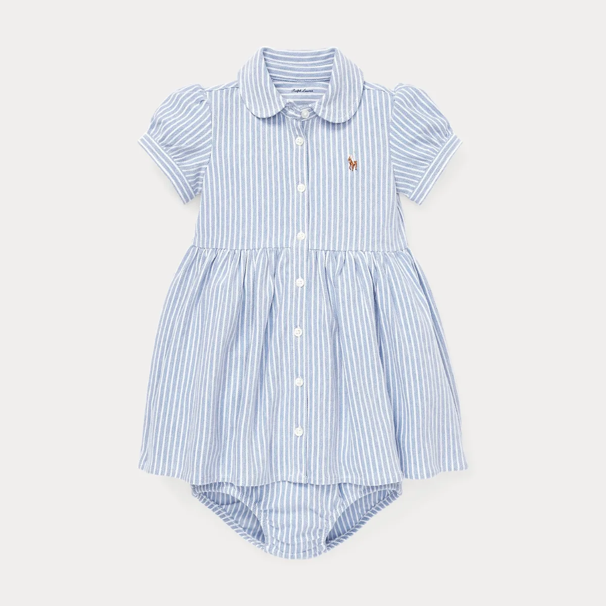 Striped Knit Oxford Shirtdress & Bloomer by Ralph Lauren