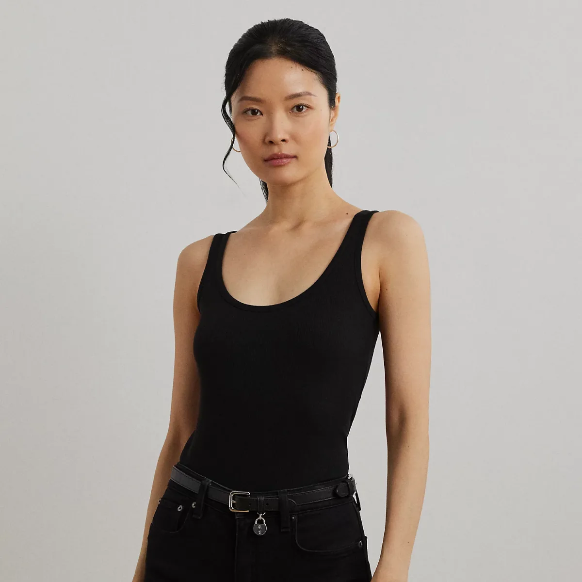 Stretch Cotton Tank Top by Ralph Lauren