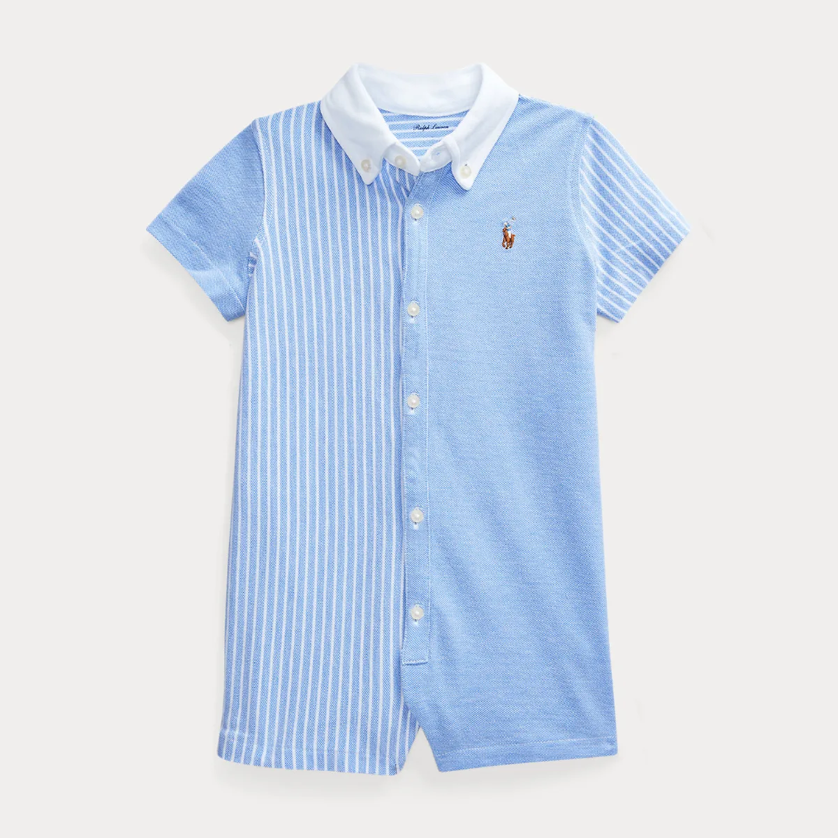 Knit Cotton Oxford Fun Shortall by Ralph Lauren