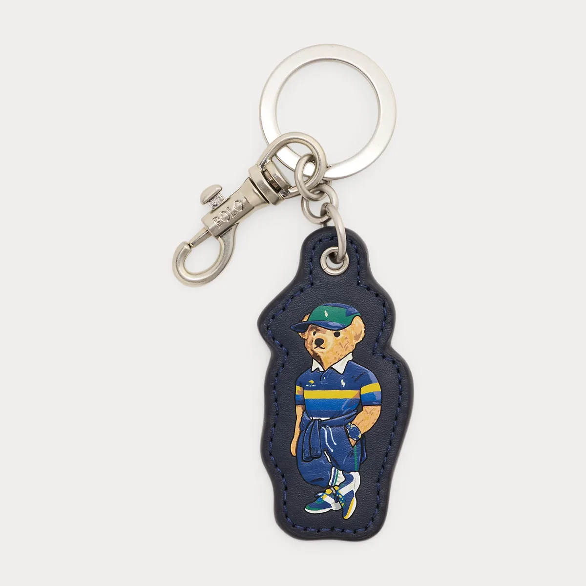 US Open Polo Bear Leather Key Fob by Ralph Lauren