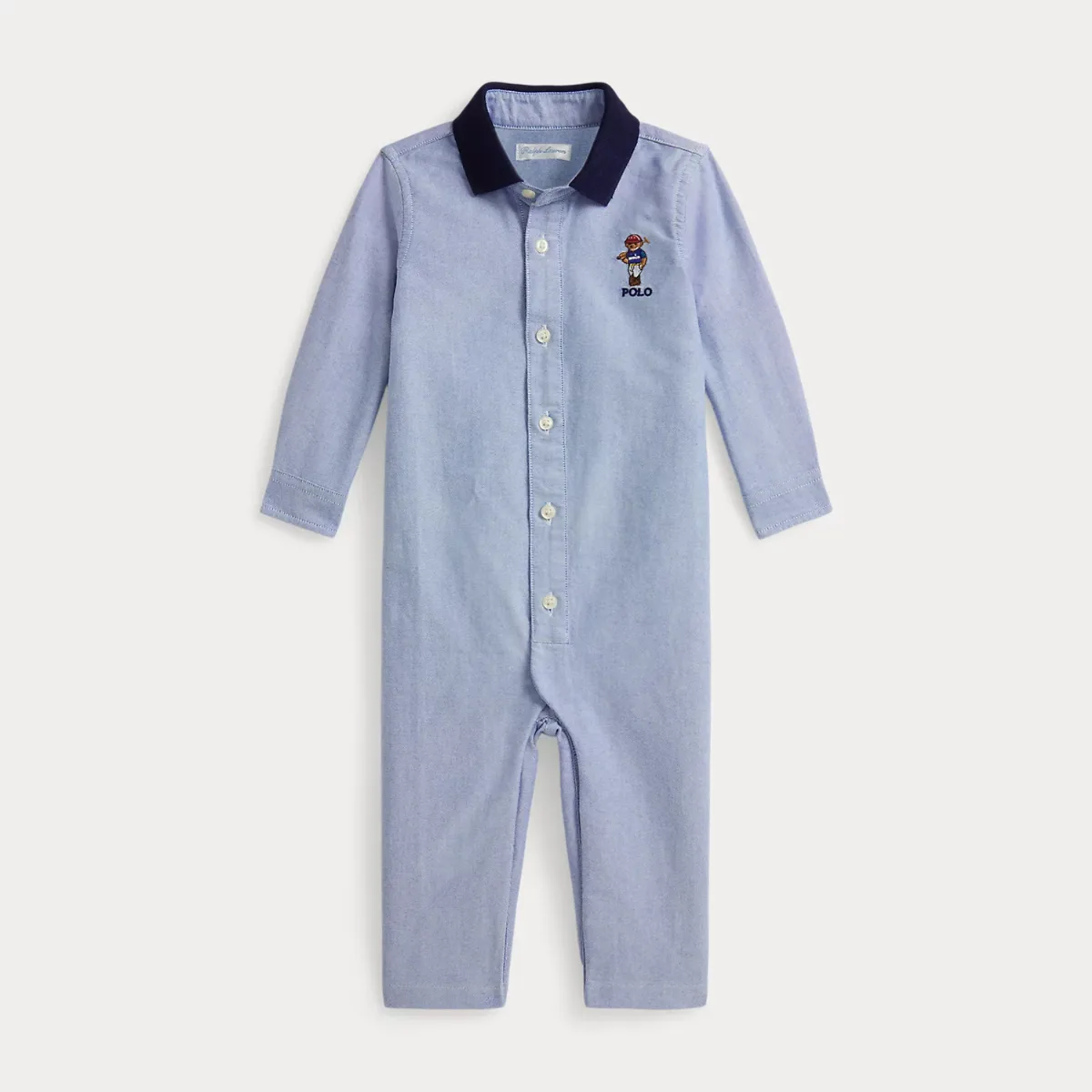 Polo Bear Cotton Oxford Coverall by Ralph Lauren