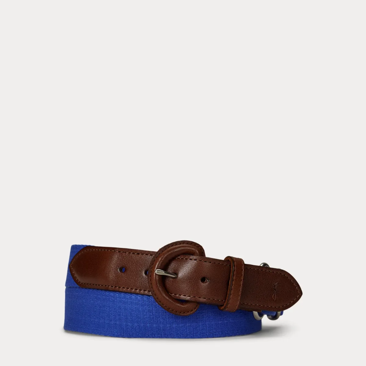 Webbed Cotton & Leather Belt by Ralph Lauren