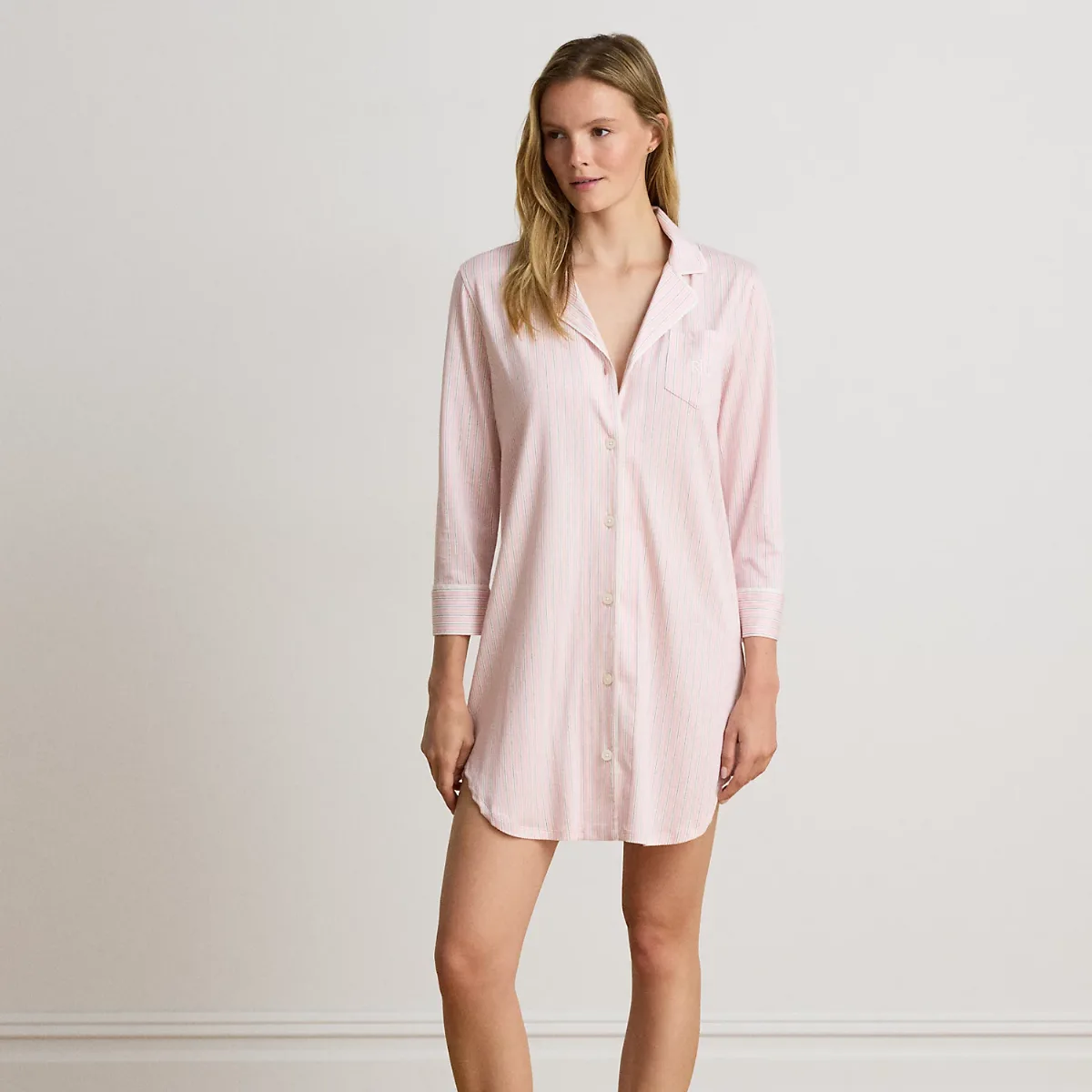 Striped Cotton-Blend Jersey Sleep Shirt by Ralph Lauren