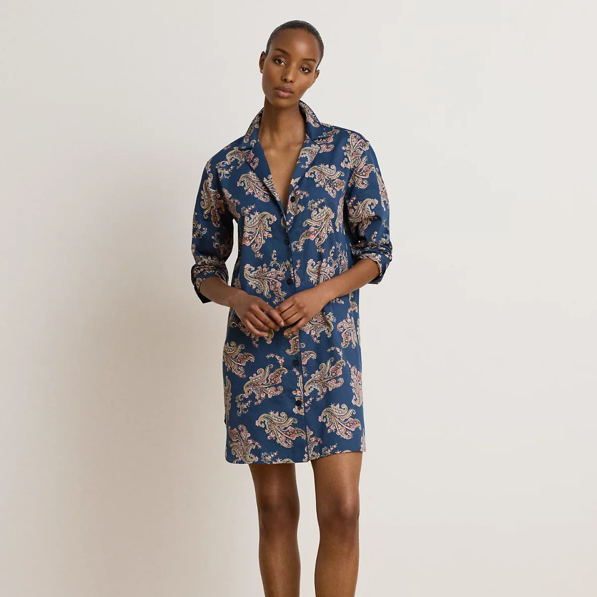 Paisley & Floral Sateen Sleep Shirt by Ralph Lauren