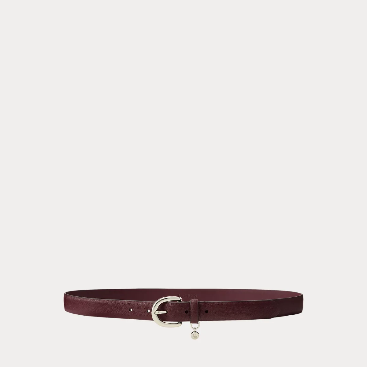 Charm Crosshatch Leather Belt by Ralph Lauren