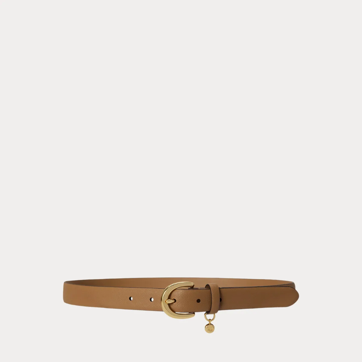 Charm Crosshatch Leather Belt