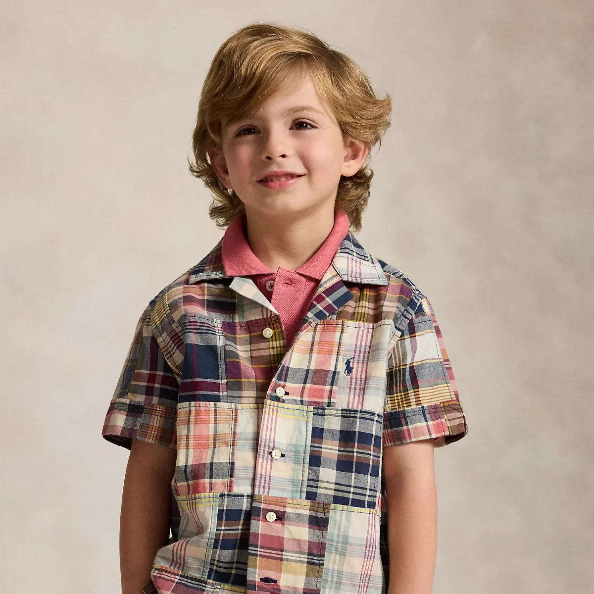 Patchwork Madras Camp Shirt by Ralph Lauren
