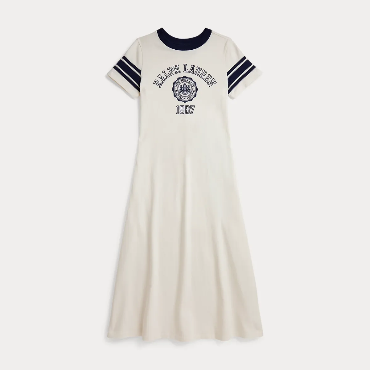 Graphic Cotton Jersey Midi Dress by Ralph Lauren