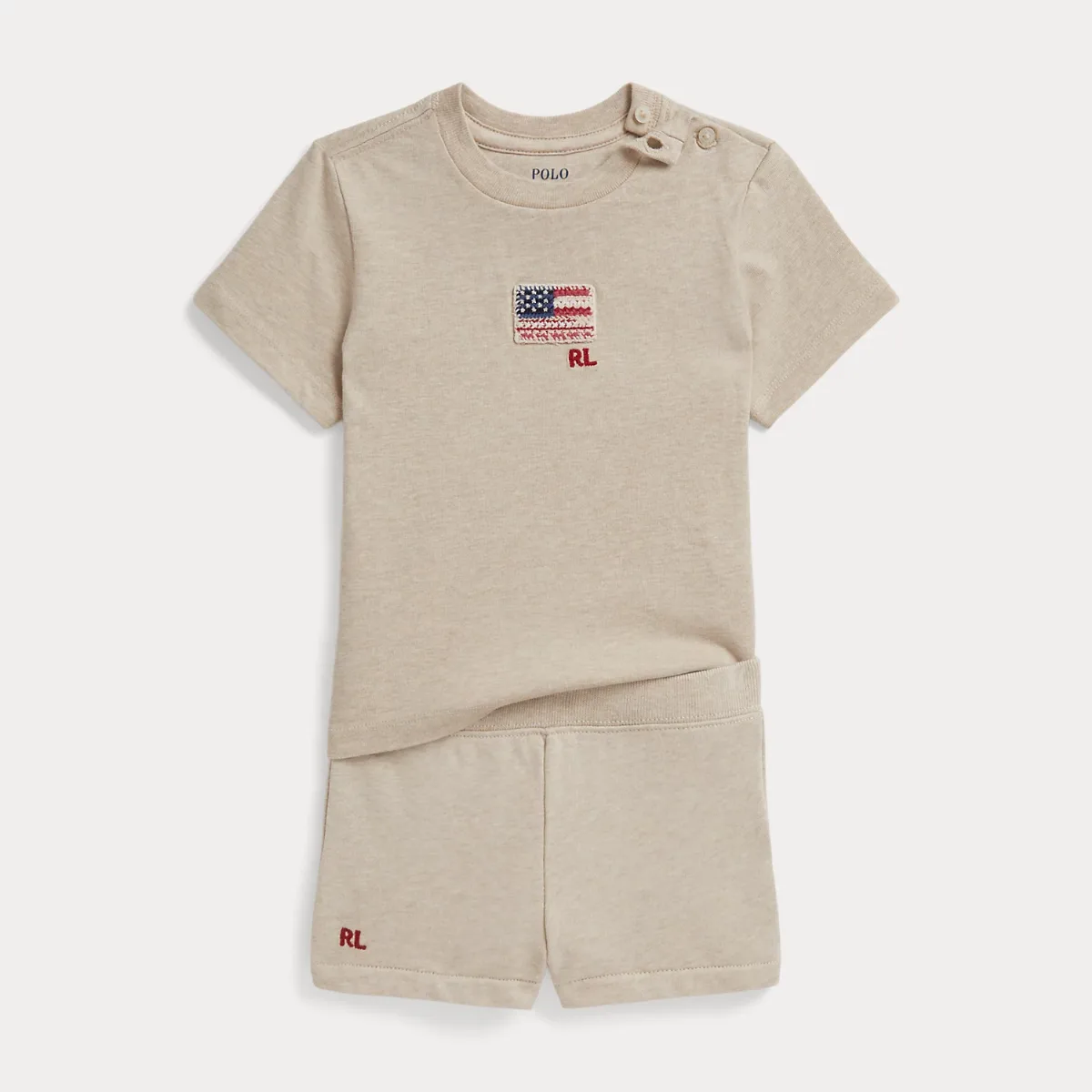 Flag Jersey Tee & French Terry Short by Ralph Lauren