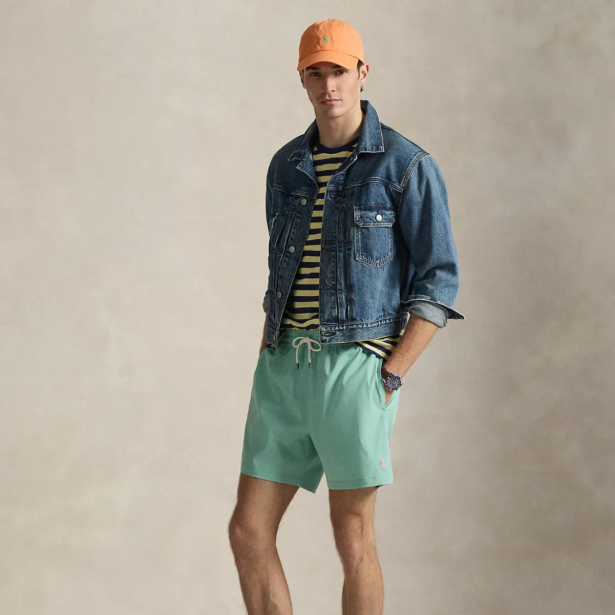 5.75-Inch Traveler Classic Swim Trunk by Ralph Lauren