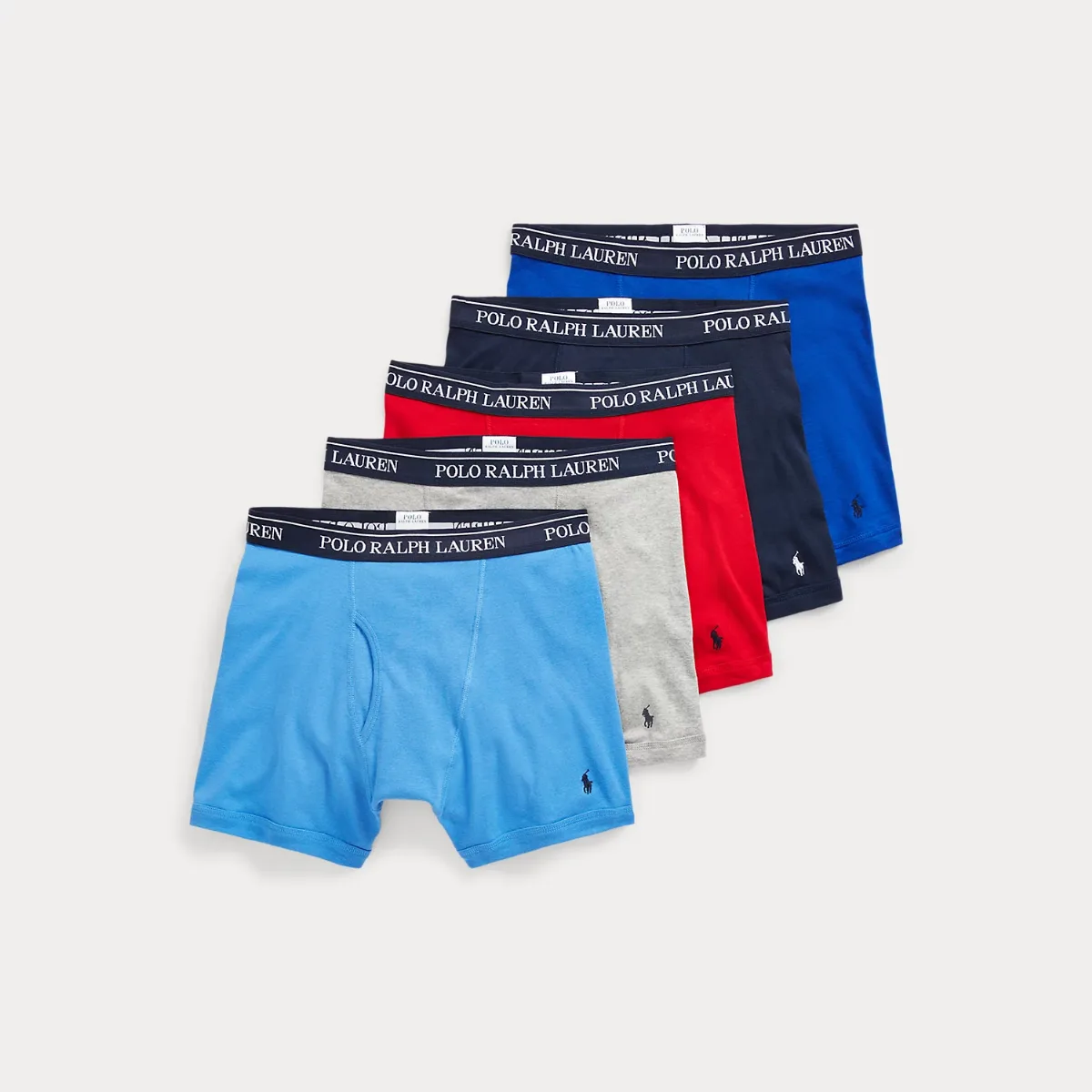Cotton Wicking Boxer Brief 5-Pack by Ralph Lauren