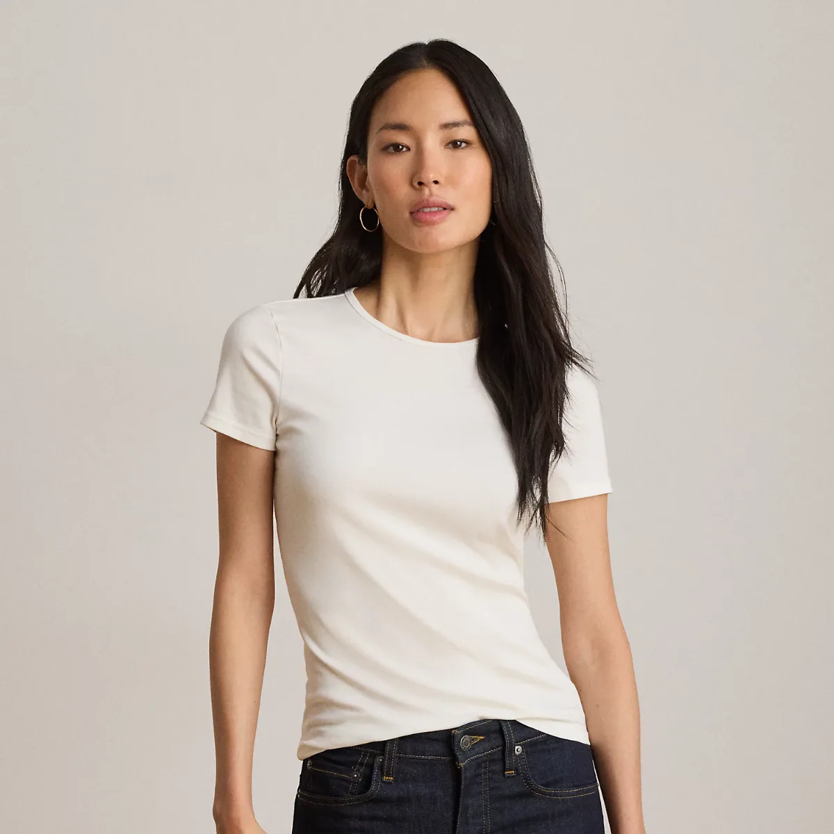 Stretch Cotton Tee by Ralph Lauren