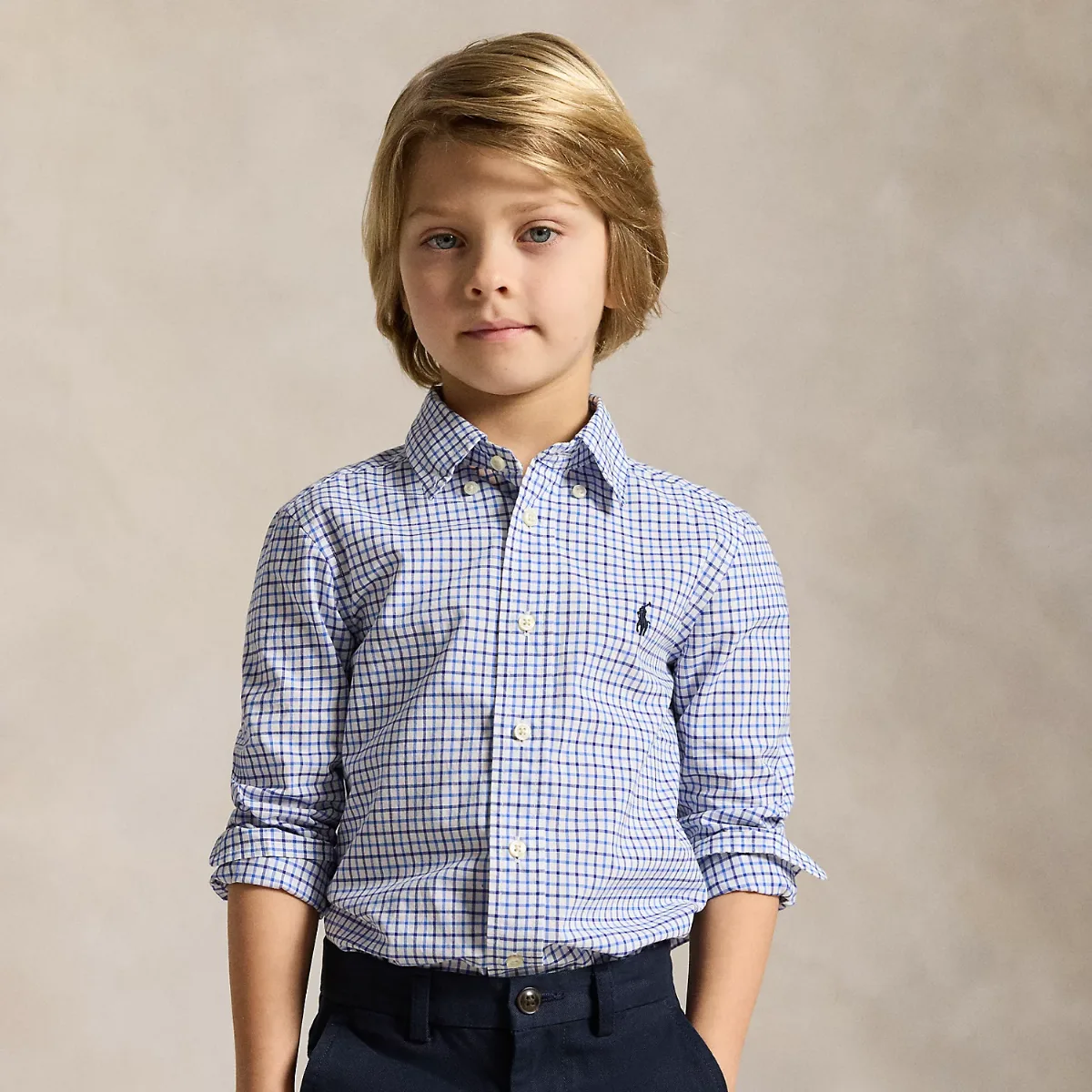 Tattersall Cotton Poplin Shirt by Ralph Lauren