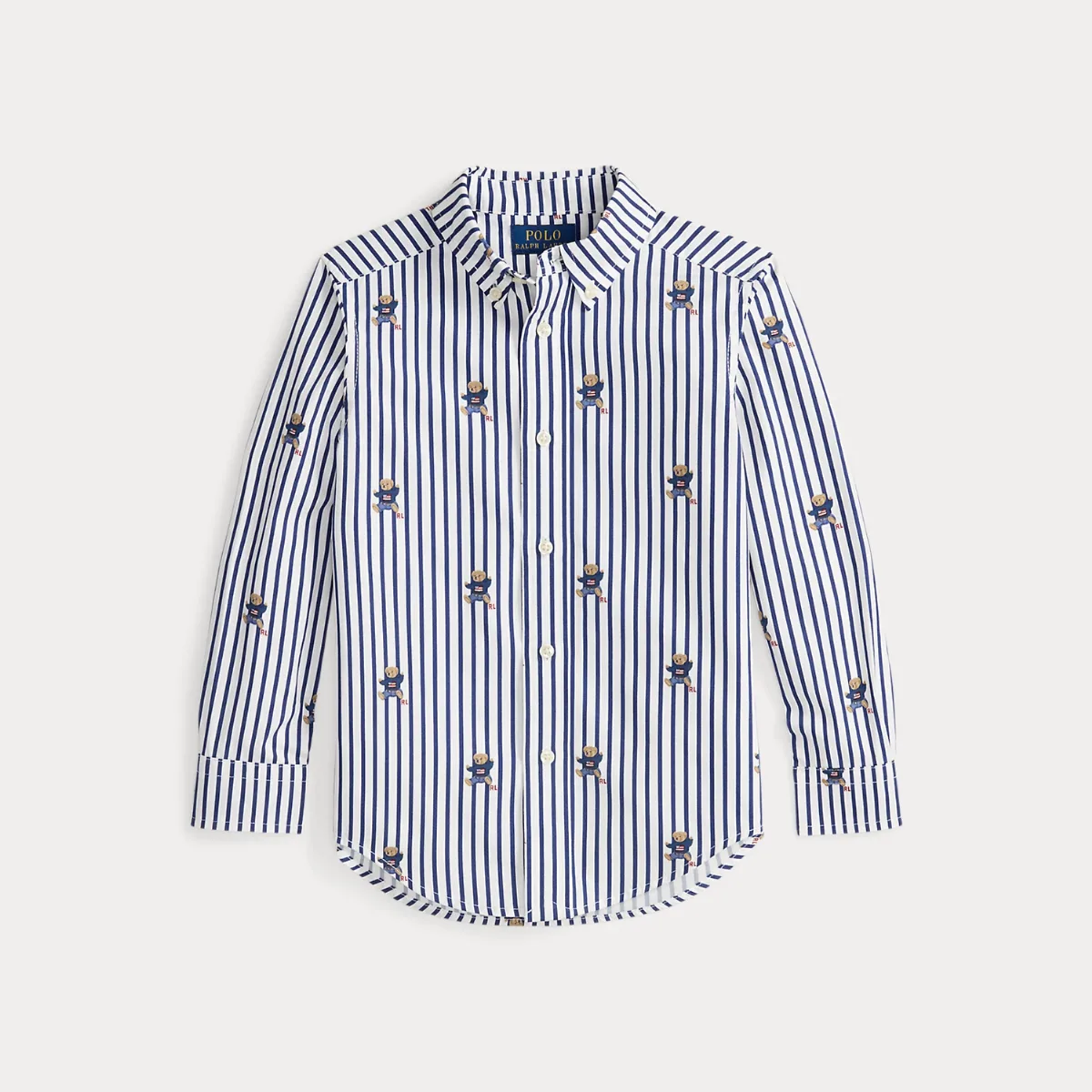 Polo Bear Striped Cotton Poplin Shirt by Ralph Lauren