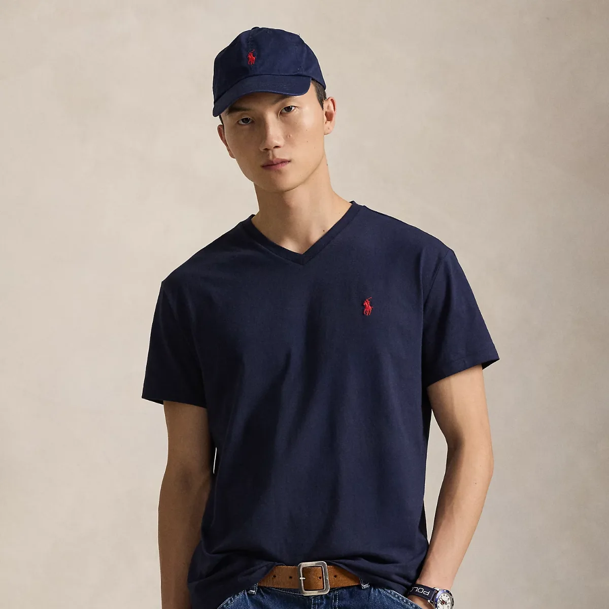 Classic Fit Jersey V-Neck T-Shirt by Ralph Lauren