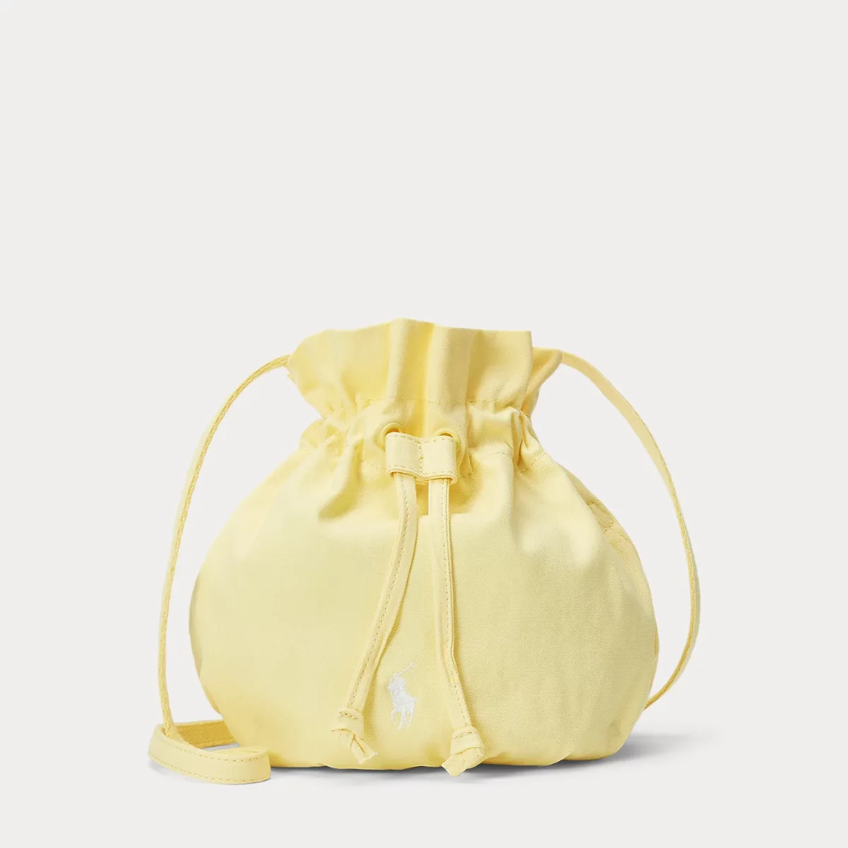 Big Pony Canvas Drawstring Bucket Bag by Ralph Lauren