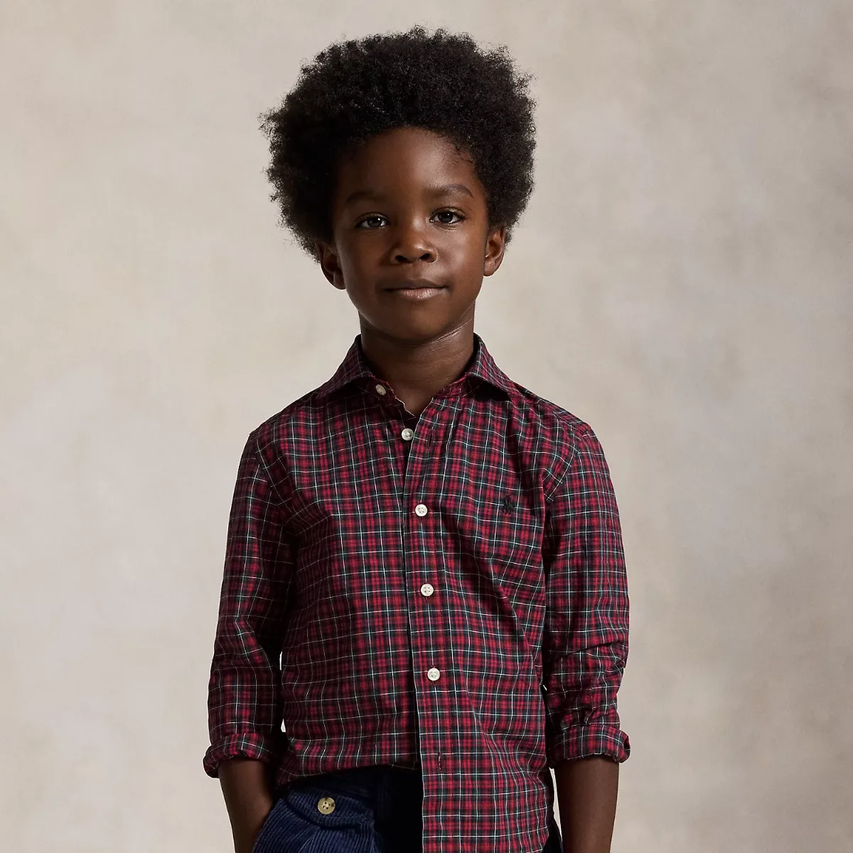 Plaid Cotton Poplin Shirt by Ralph Lauren