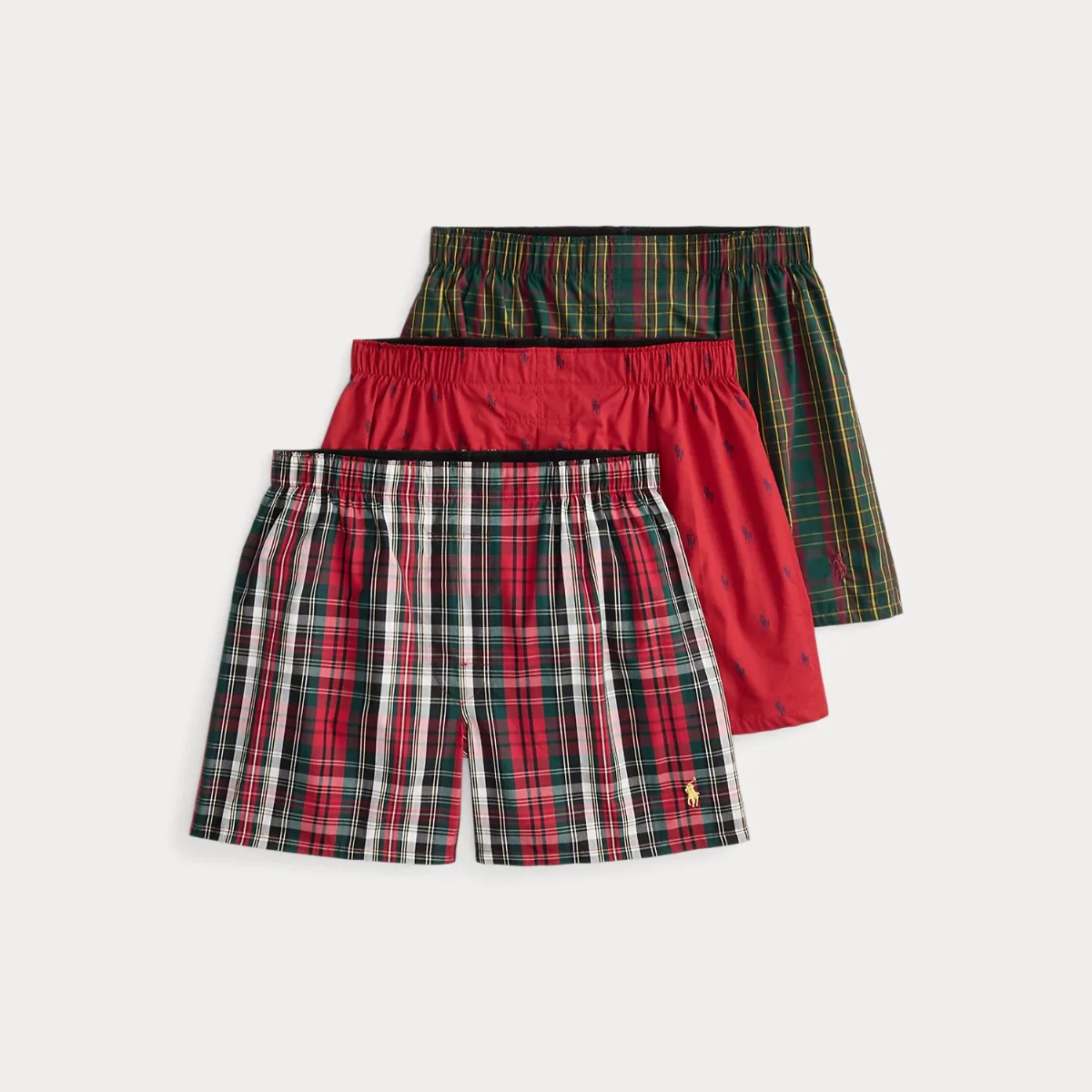 Classic Fit Woven Cotton Boxer 3-Pack by Ralph Lauren