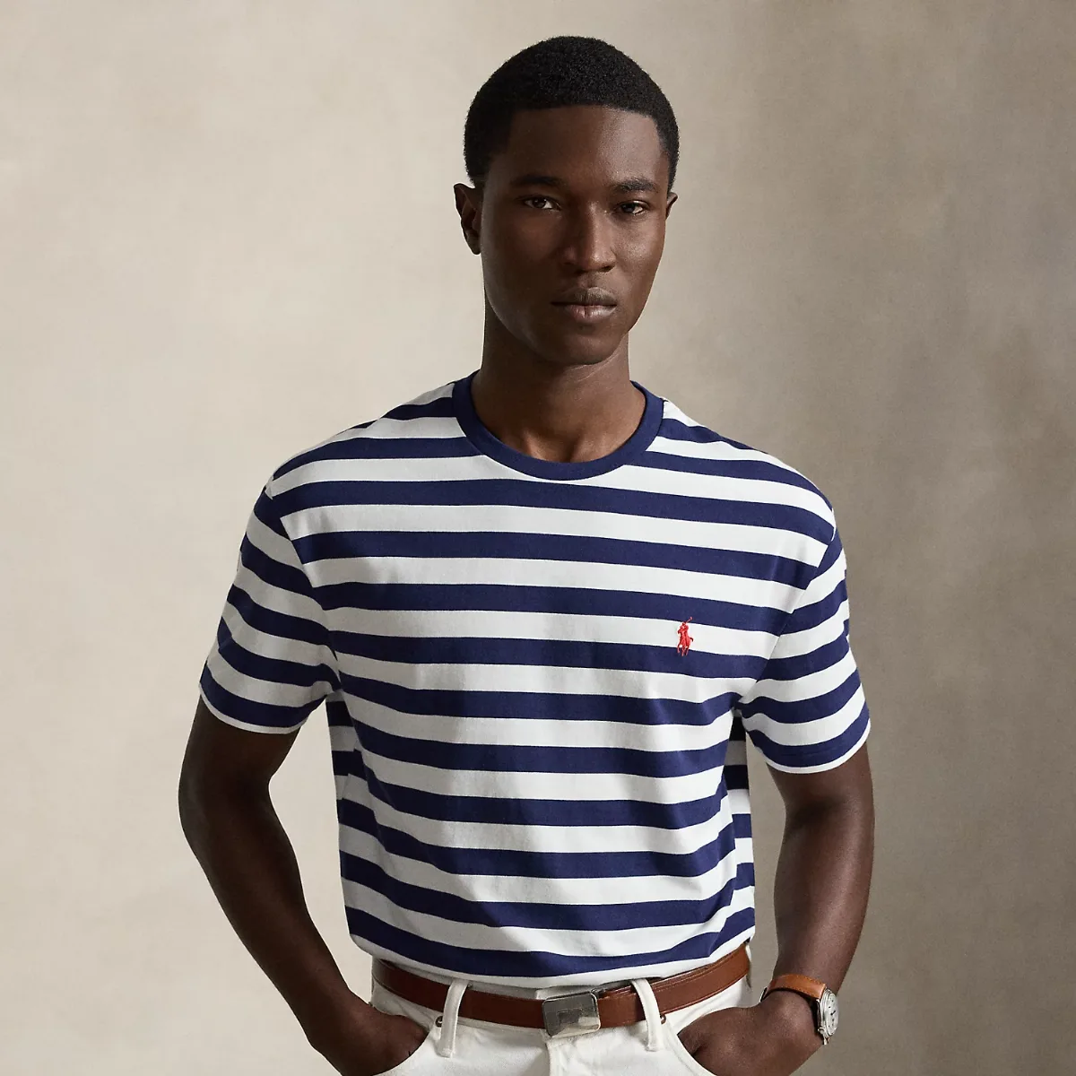 Classic Fit Striped Jersey T-Shirt by Ralph Lauren