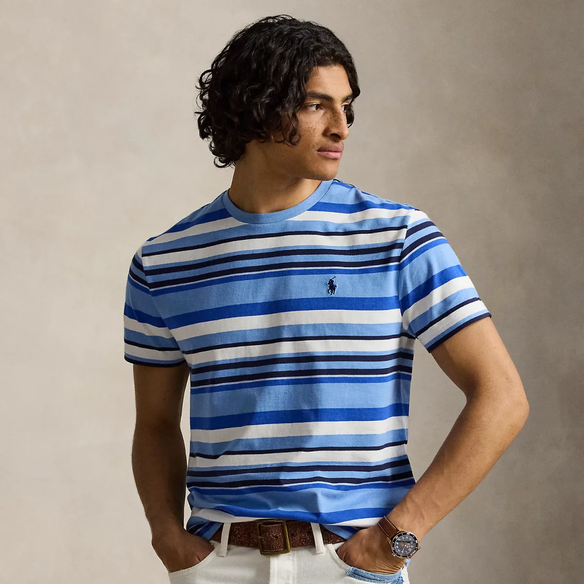 Classic Fit Striped Jersey T-Shirt by Ralph Lauren