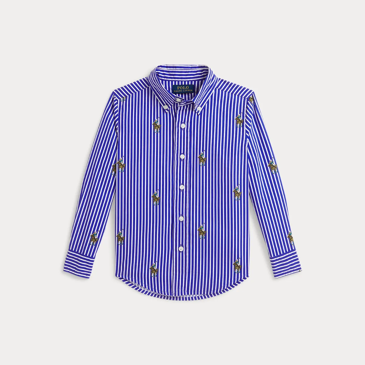 Polo Bear Striped Cotton Shirt by Ralph Lauren