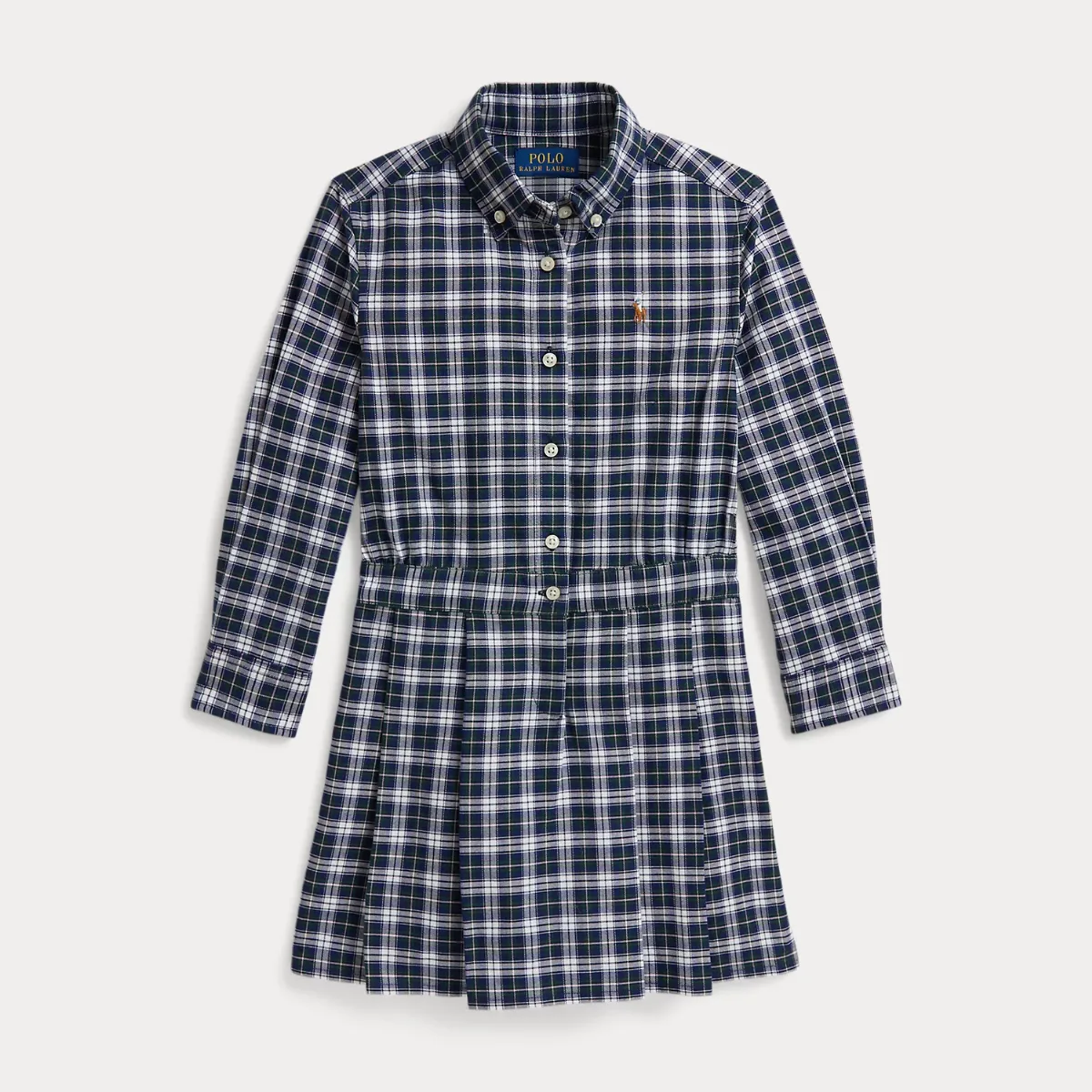 Plaid Cotton Oxford Shirtdress by Ralph Lauren