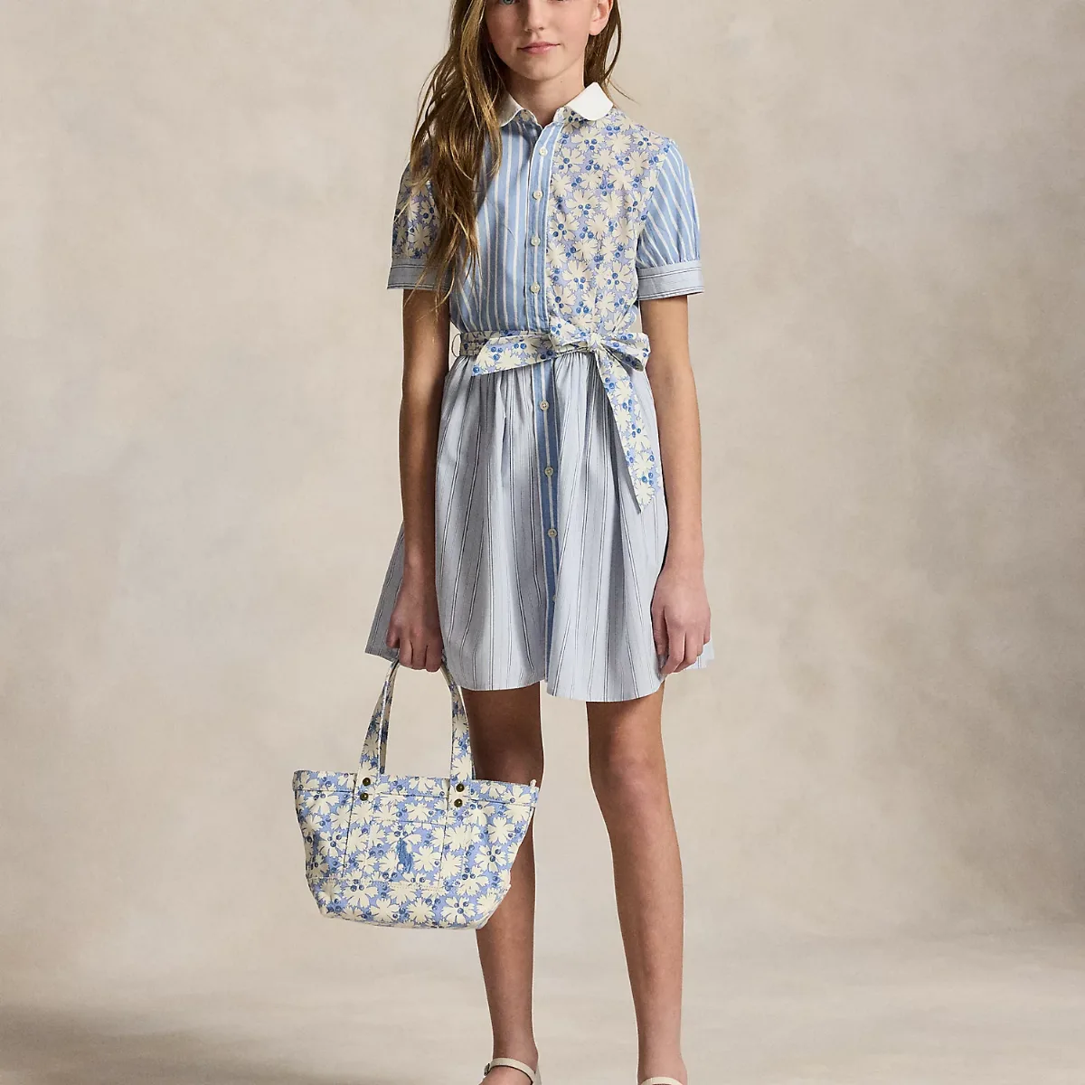Floral Big Pony Canvas Mini Tote by Ralph Lauren