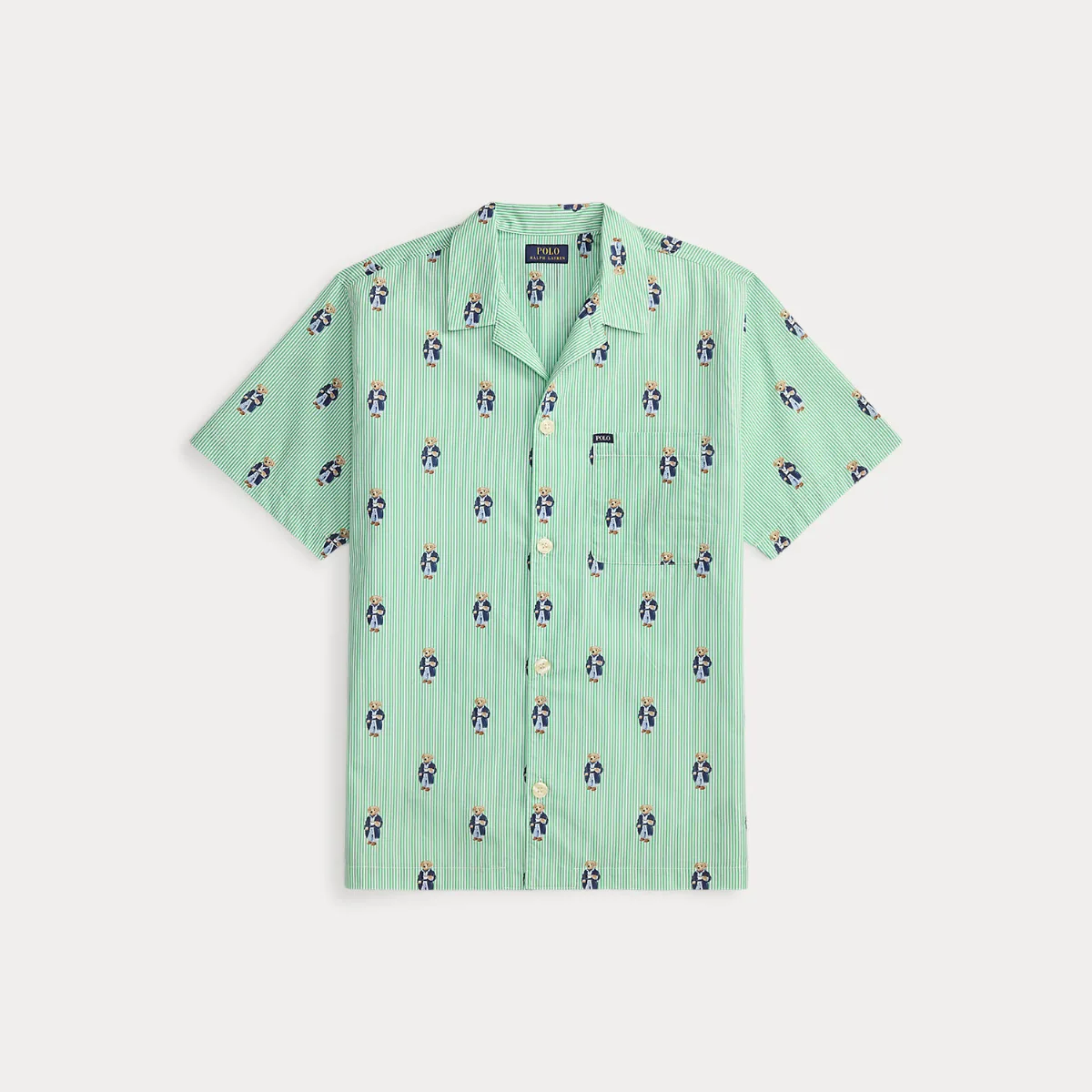Polo Bear Striped Pajama Shirt by Ralph Lauren