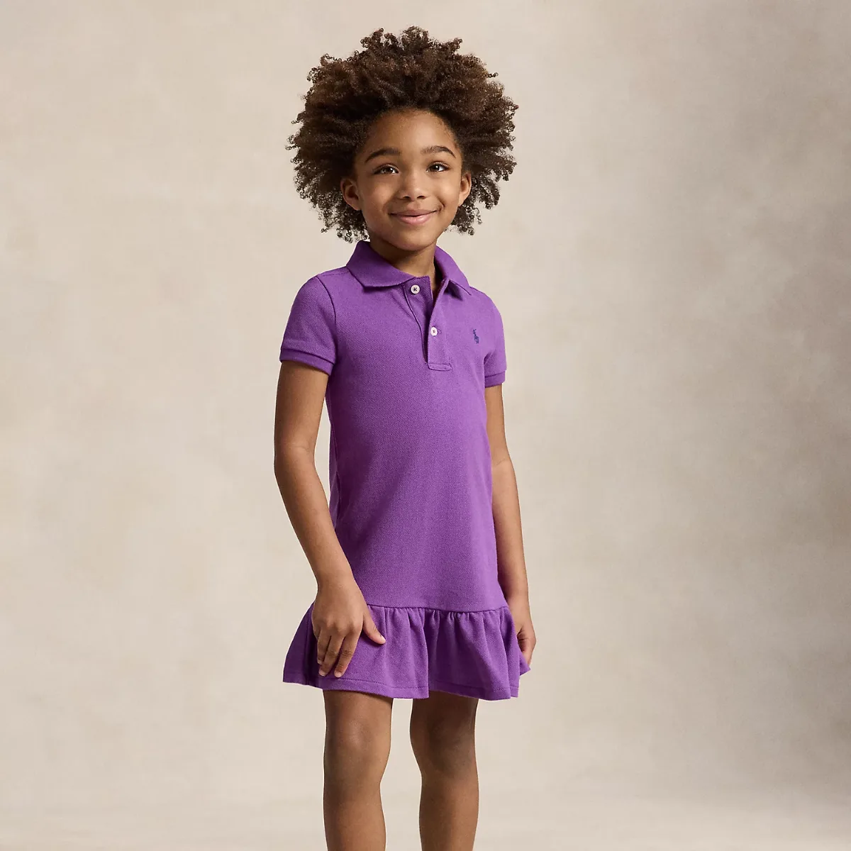 Cotton Mesh Polo Dress by Ralph Lauren