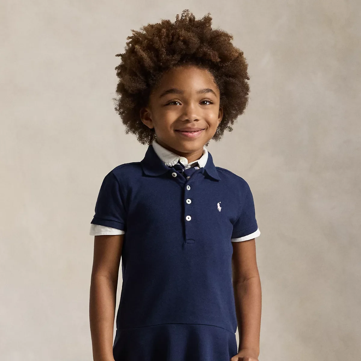 Stretch Mesh Polo Dress by Ralph Lauren