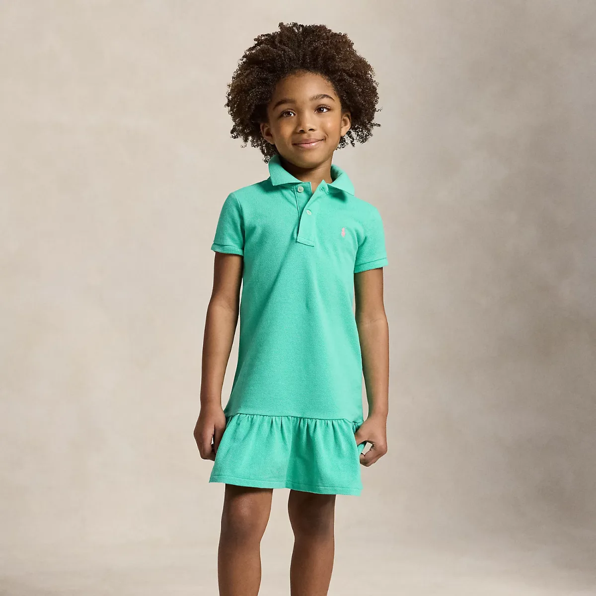 Cotton Mesh Polo Dress by Ralph Lauren