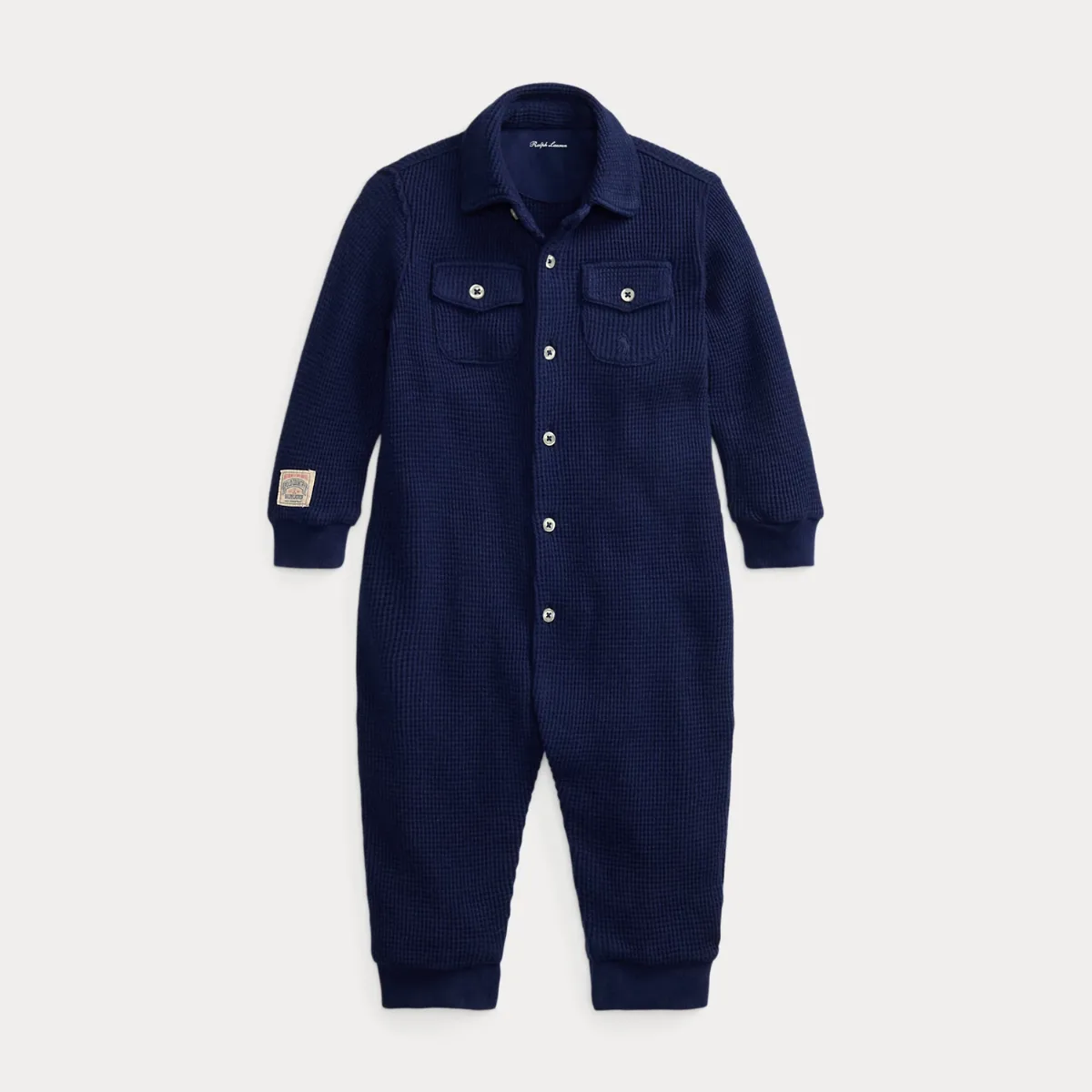 Waffle-Knit Cotton Coverall by Ralph Lauren