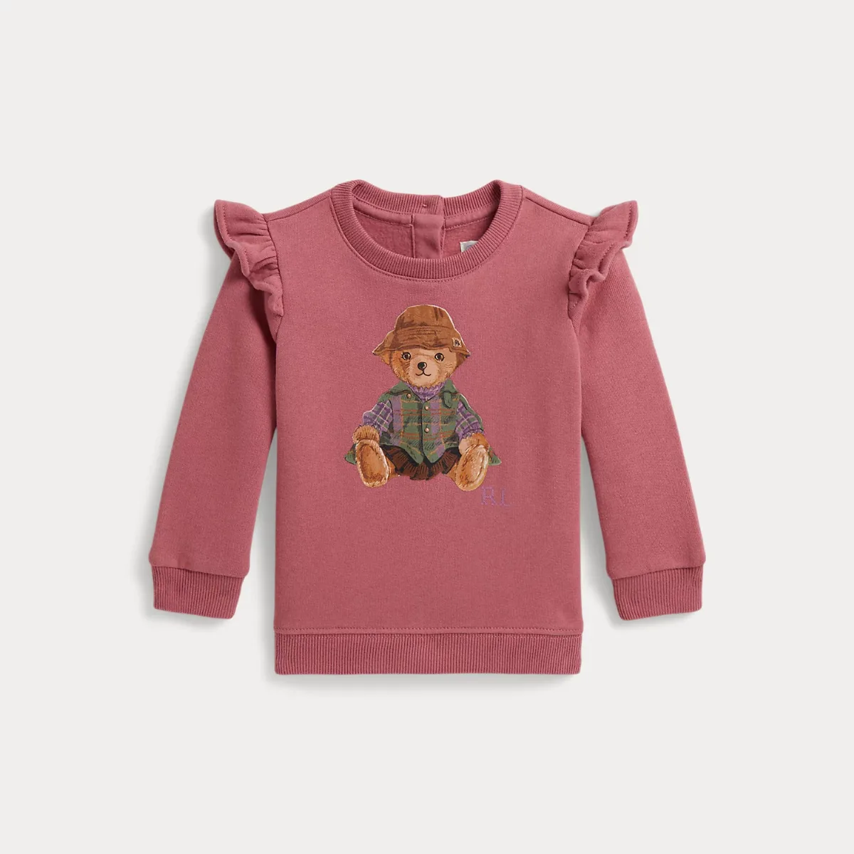 Ruffled Polo Bear Fleece Sweatshirt by Ralph Lauren