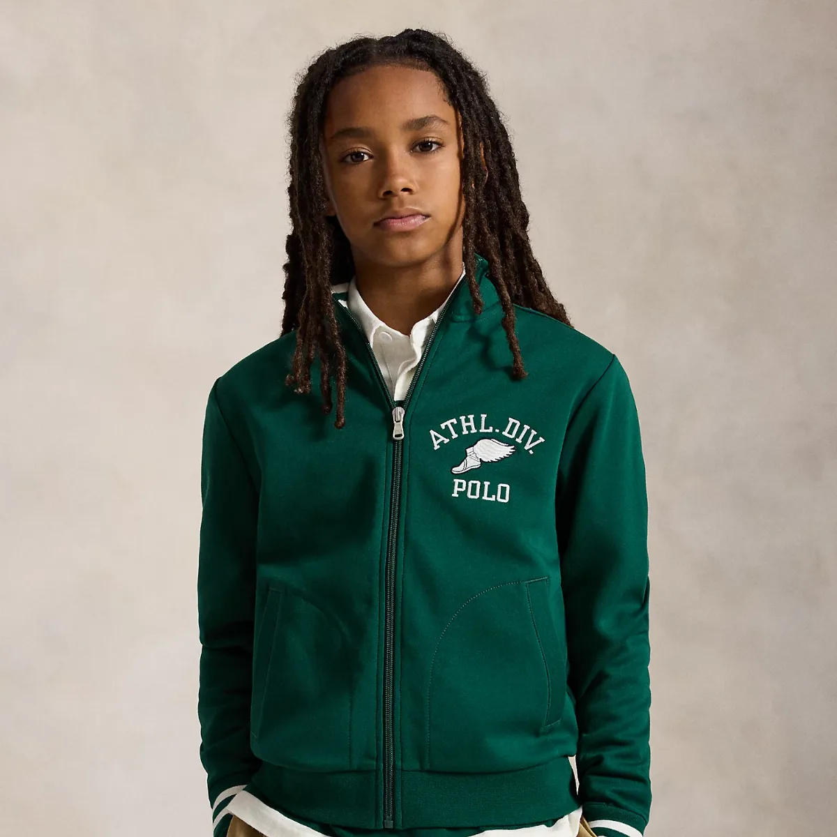 Logo Double-Knit Track Jacket by Ralph Lauren