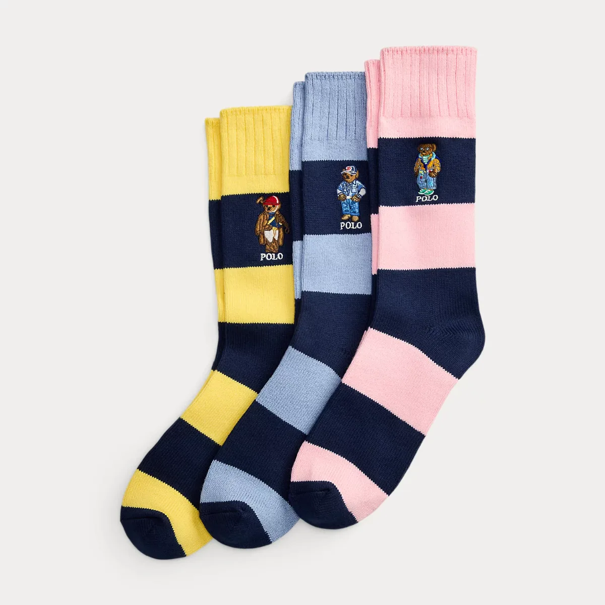 Polo Bear Striped 3-Sock Gift Set by Ralph Lauren