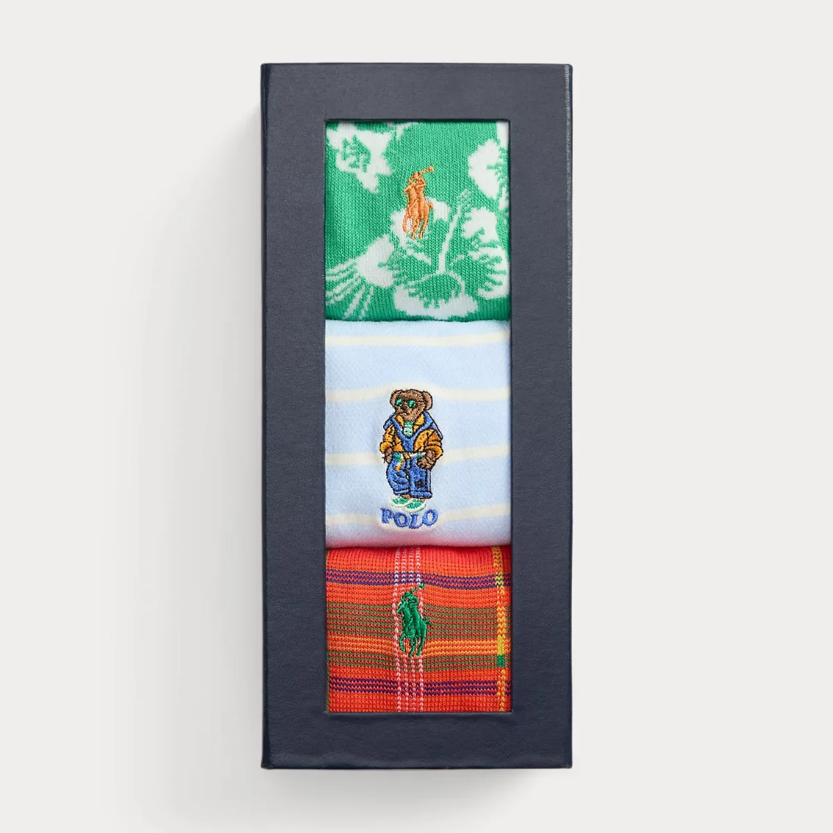 Polo Bear Patterned 3-Sock Gift Set by Ralph Lauren
