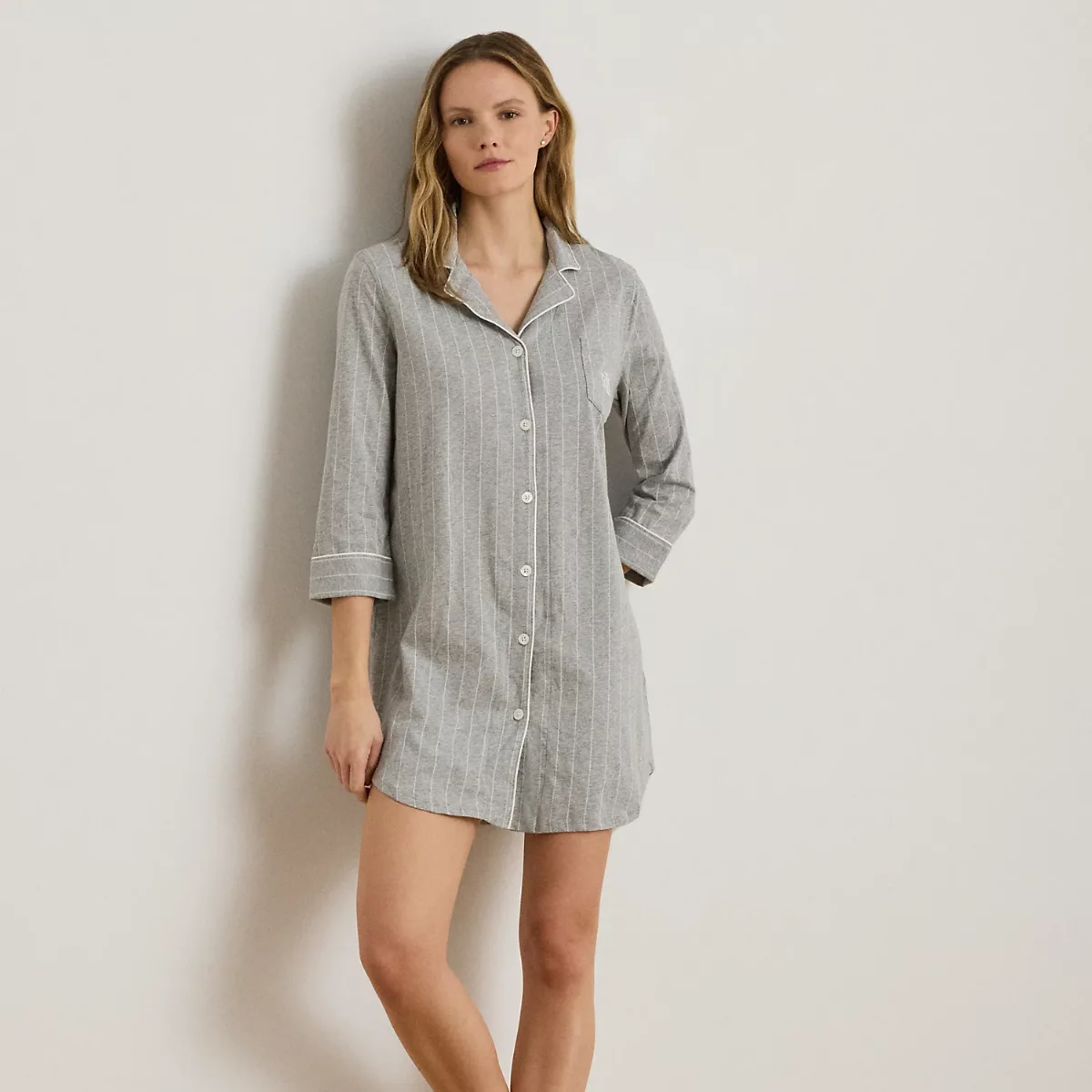 Striped Cotton Sleep Shirt by Ralph Lauren