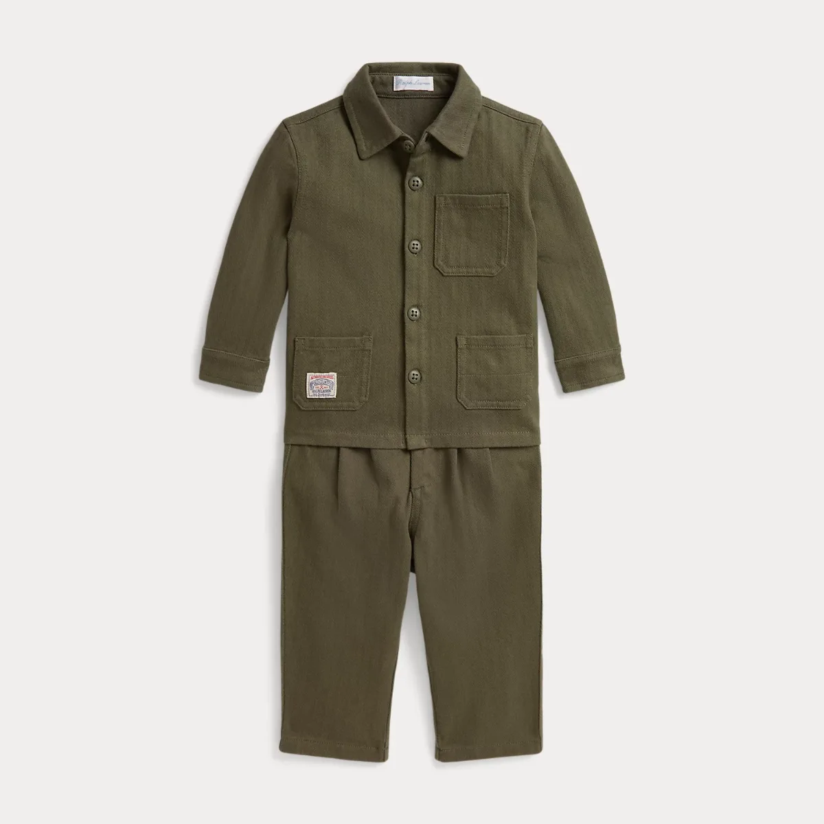 Knit Cotton Herringbone Jacket & Pant by Ralph Lauren