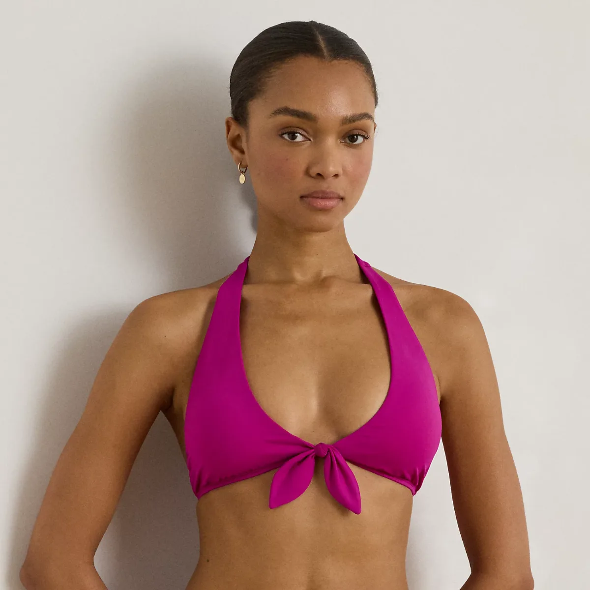 Tie-Front Halter Bikini Top by Ralph Lauren