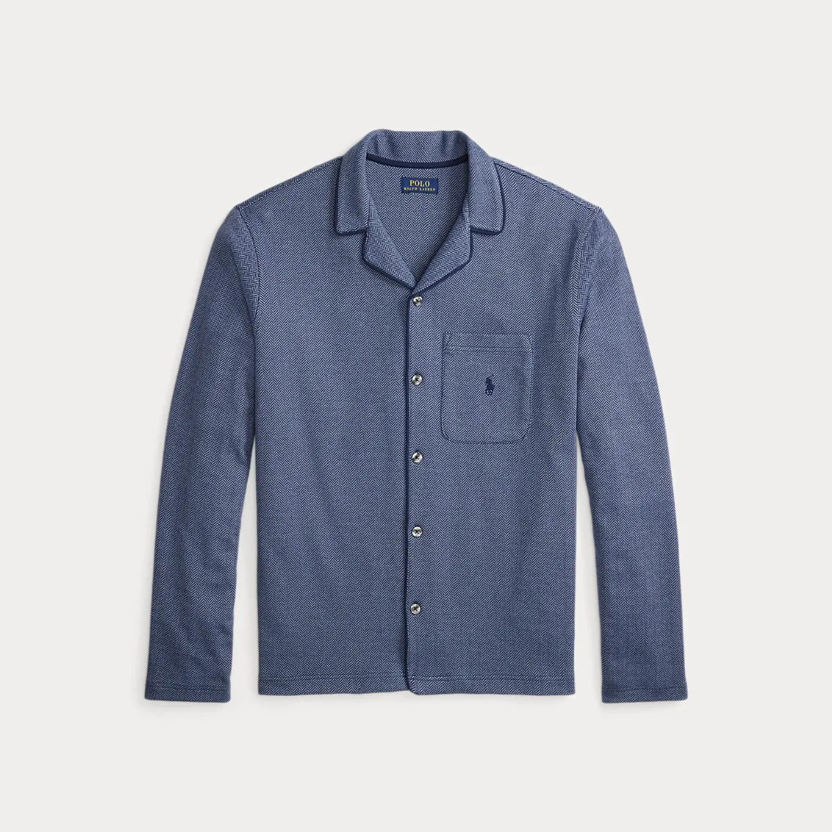 Herringbone-Knit Pajama Shirt by Ralph Lauren