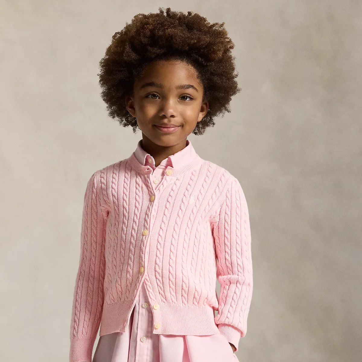 Mini-Cable Cotton Cardigan by Ralph Lauren