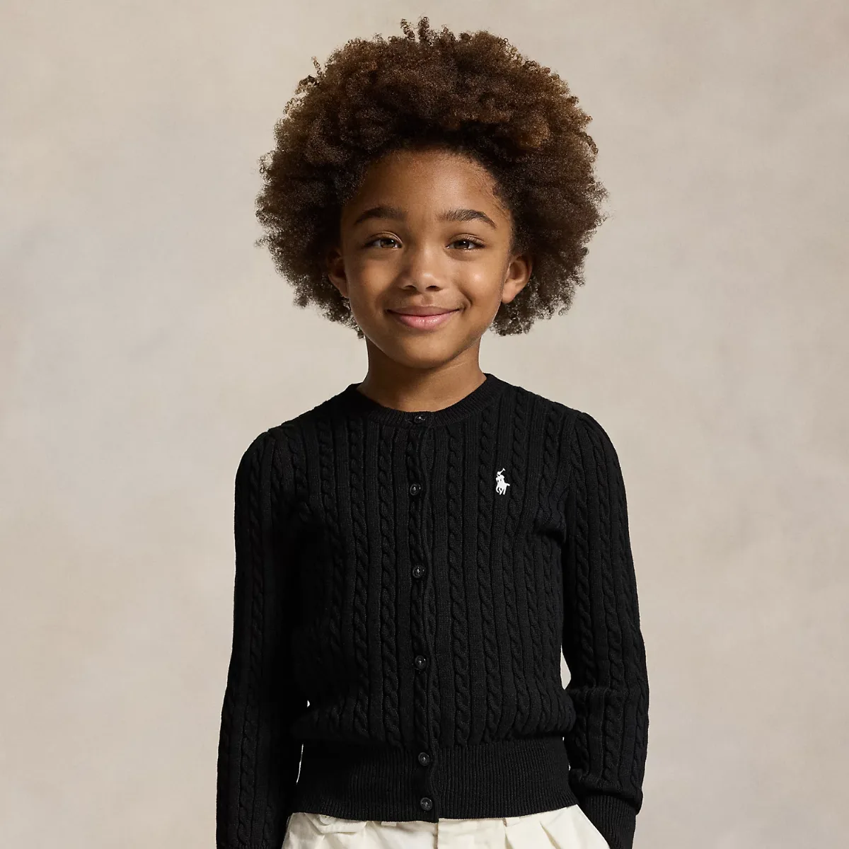 Mini-Cable Cotton Cardigan by Ralph Lauren
