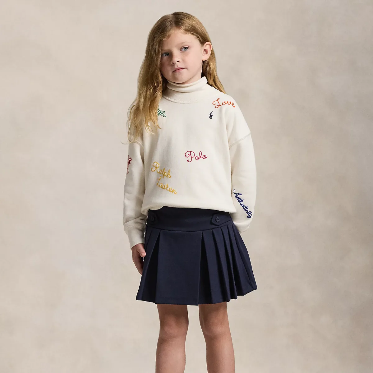 Pleated Ponte Skort by Ralph Lauren