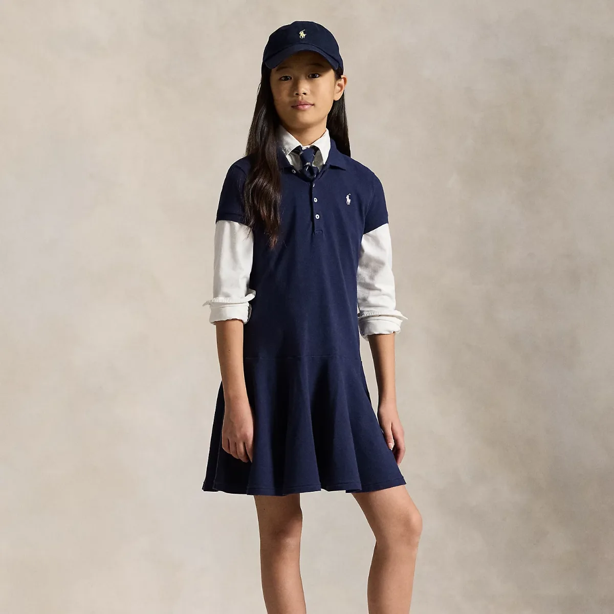 Stretch Mesh Polo Dress by Ralph Lauren