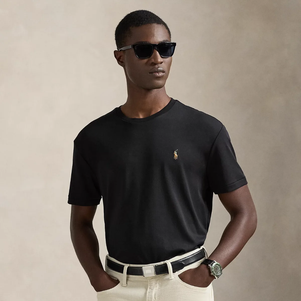 Classic Fit Soft Cotton Crewneck T-Shirt by Ralph Lauren
