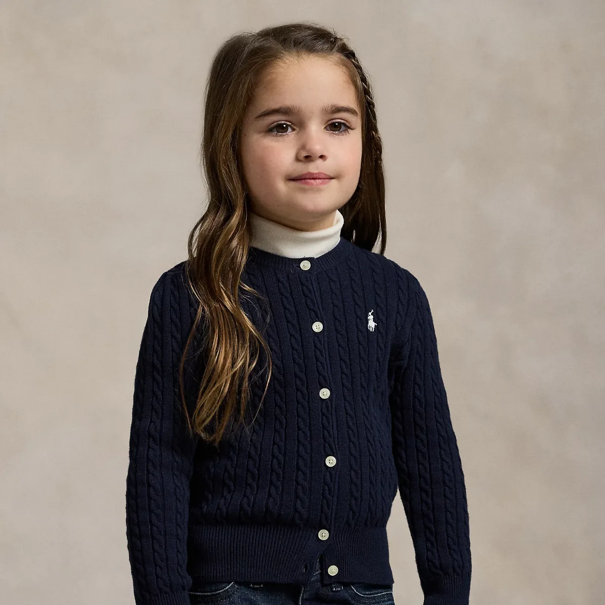 Mini-Cable Cotton Cardigan by Ralph Lauren