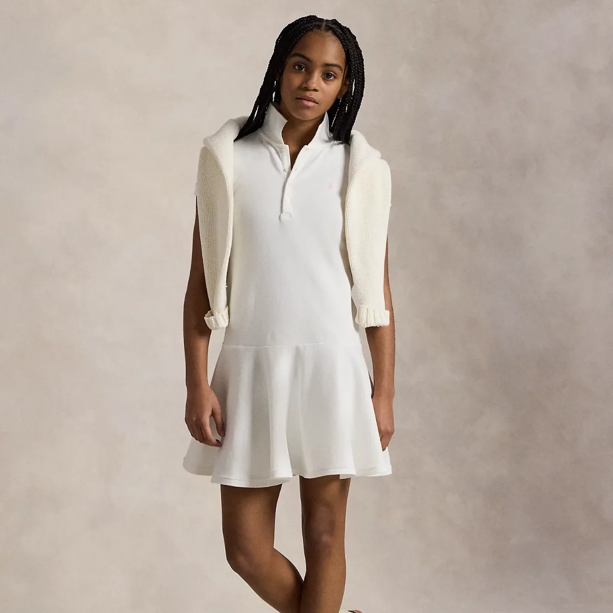 Stretch Mesh Polo Dress by Ralph Lauren