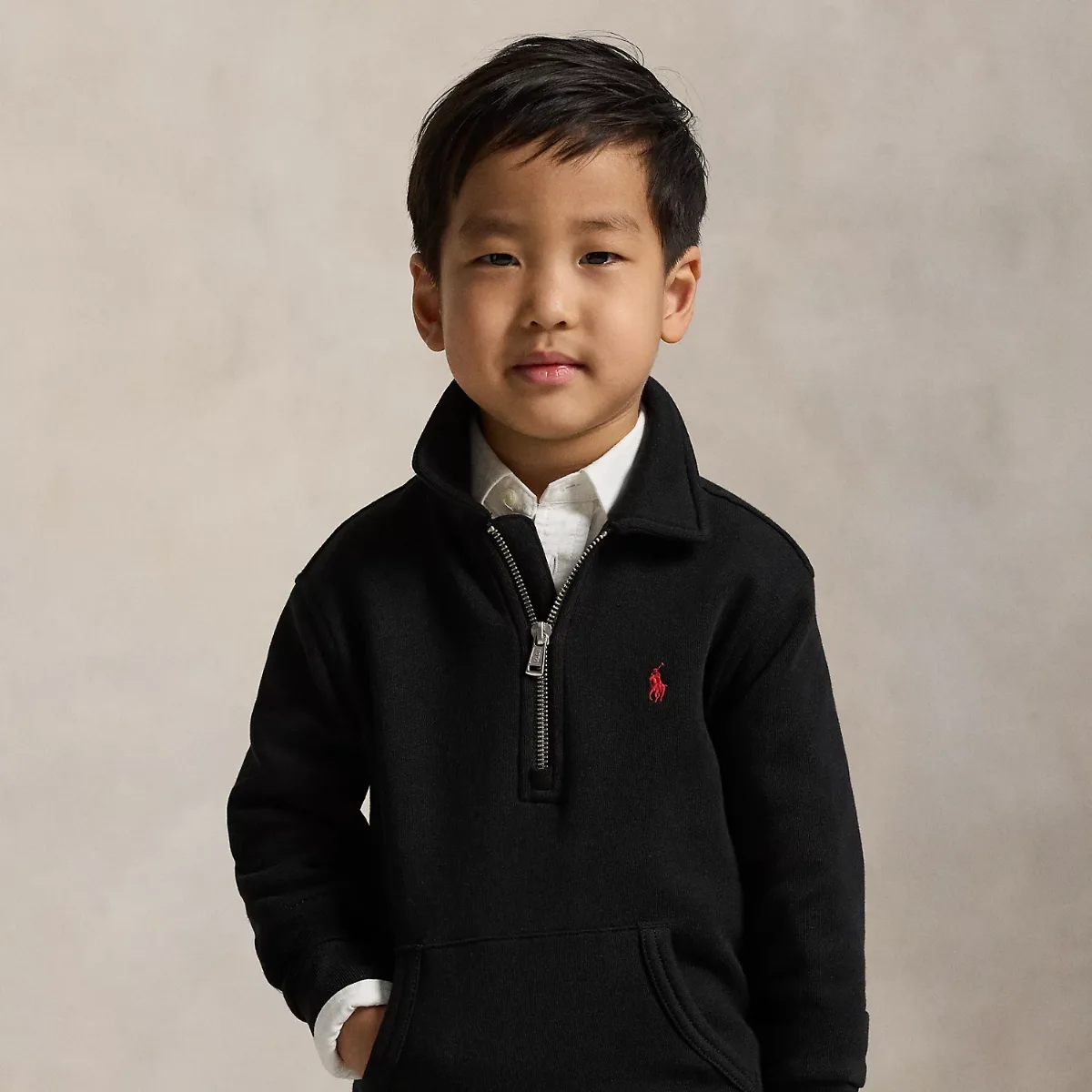 Fleece Collared Sweatshirt by Ralph Lauren