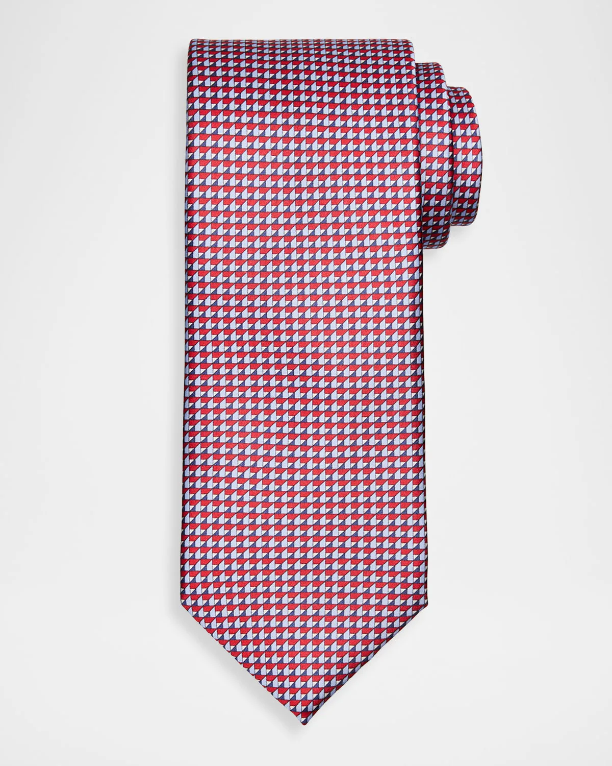 Micro-Print Silk Tie
