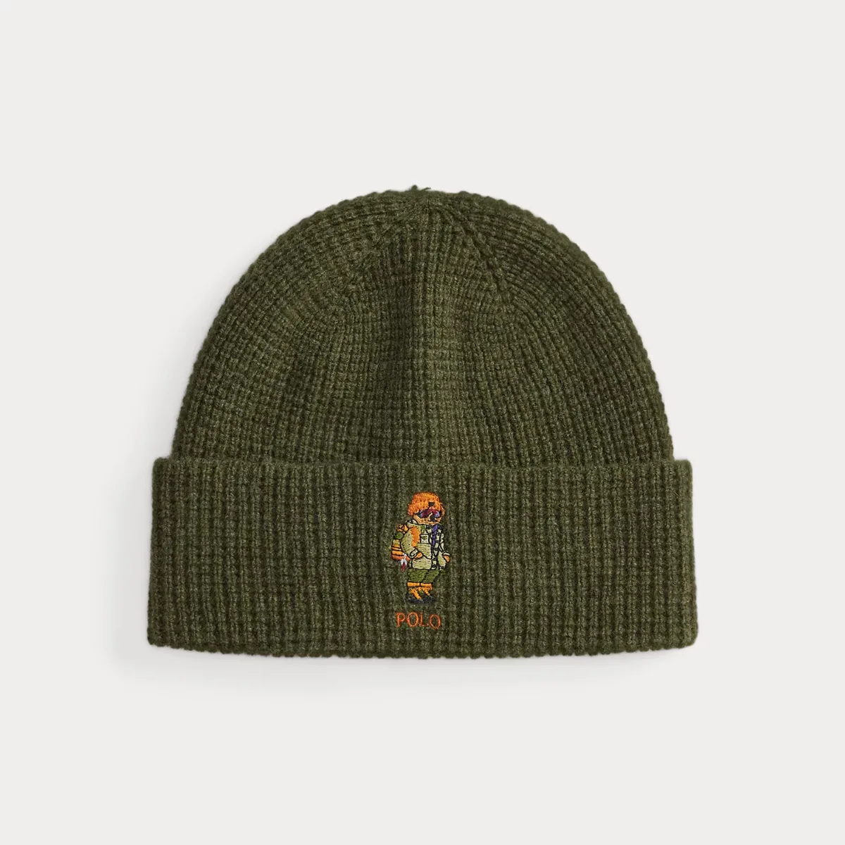 Polo Bear Waffle-Knit Wool-Blend Beanie by Ralph Lauren